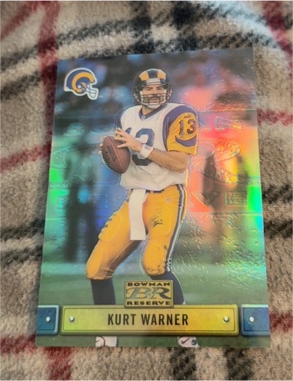 2000 Bowman Reserve #100 Kurt Warner — front