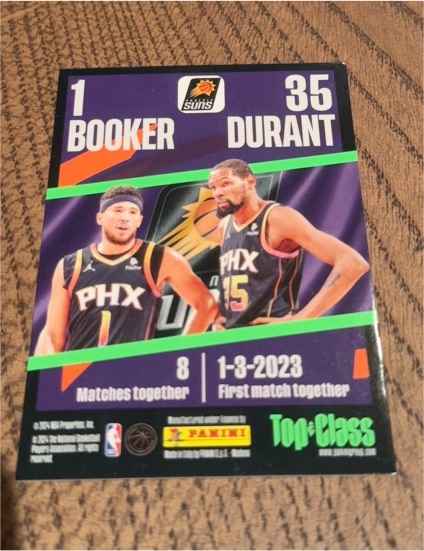 2023-24 Panini Top Class #195 Devin Booker & Kevin Durant — front
