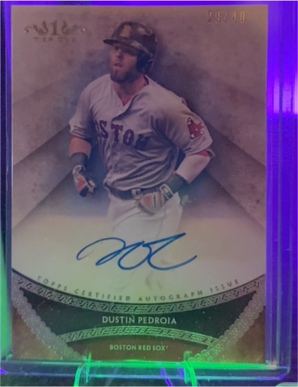 2017 Topps Tier One #79/40 Dustin Pedroia — front