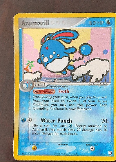 2004 Pokémon EX Team Rocket Returns #1 Azumarill — front