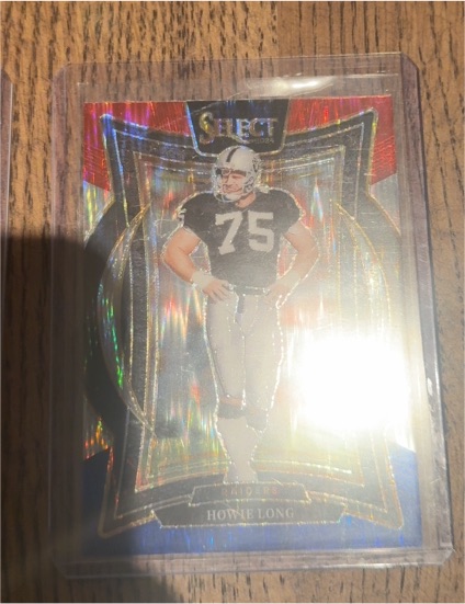 2024 Panini Select - Concourse Howie Long #60 Red & Yellow Shock Prizm — front