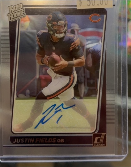 2021 Panini Clearly Donruss Rated Rookie #53 Justin Fields — front