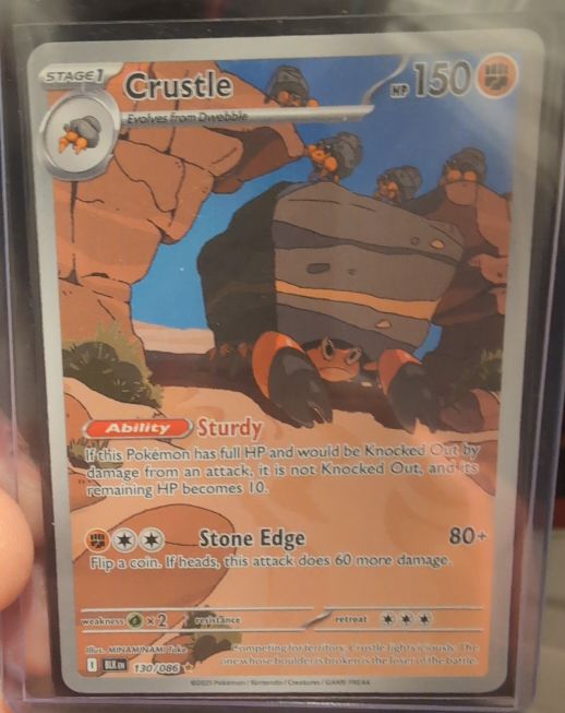 2025 Pokémon Scarlet & Violet Black Bolt #130 Crustle — front