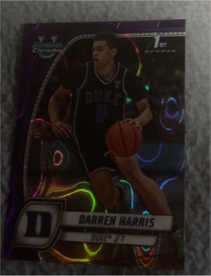 2024-25 Bowman University Chrome #18 Darren Harris — front