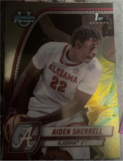 2024-25 Bowman University Chrome #3 Aiden Sherrell — front