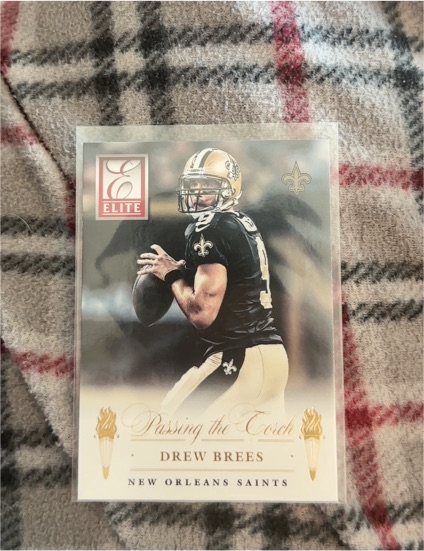 2015 Panini Donruss Elite #3 Drew Brees Passing the Torch — front