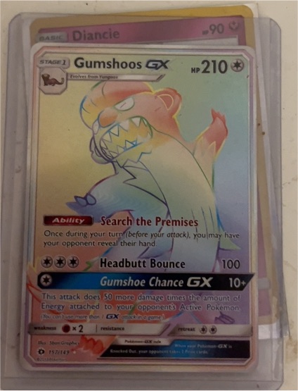 2017 Pokemon Sun & Moon #157 Gumshoos GX — front