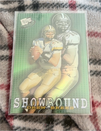2001 Press Pass Showbound #SB1 Drew Brees — front
