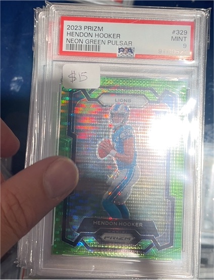 2023 Panini Prizm #329 Hendon Hooker Neon Green Pulsar — front