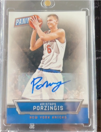 2016 Panini National #20 Kristaps Porzingis — front