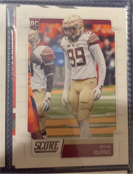 2019 Panini Score #379 Brian Burns — front