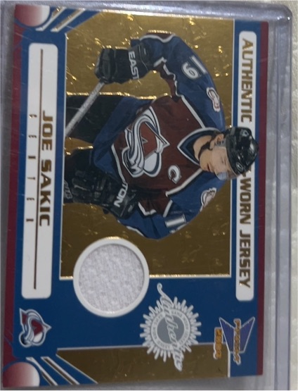2003-04 Pacific Prism Authentic Worn Jersey Joe Sakic — front
