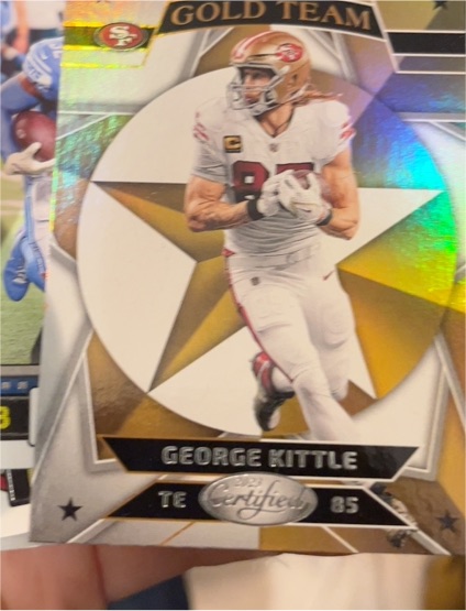2023 Panini Certified #GT-12 George Kittle Gold Team Insert — front