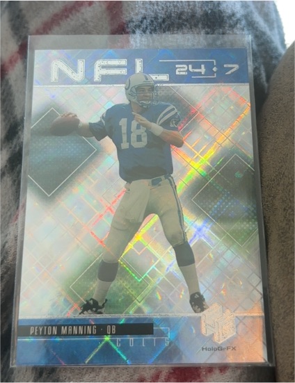 1999 Upper Deck HoloGrFX NFL 24/7 #N4 Peyton Manning — front