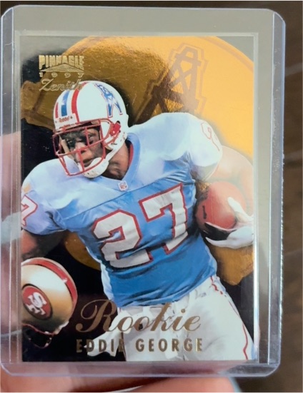 1997 Pinnacle Zenith #100 Eddie George Rookie — front