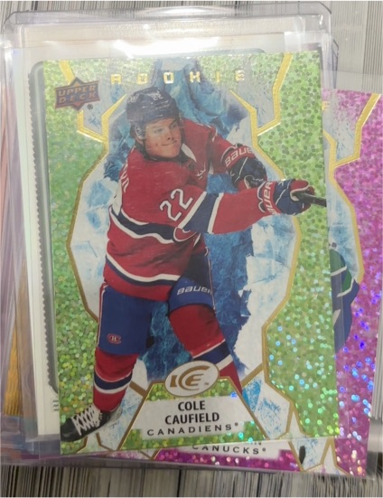 2021-22 Upper Deck Ice #122 Cole Caufield Rookie Green — front
