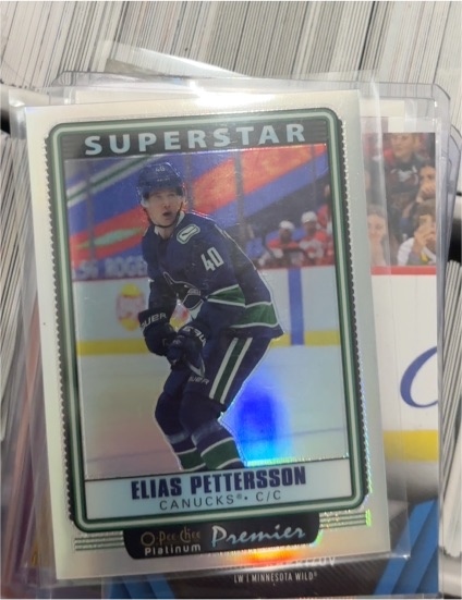 2021-22 O-Pee-Chee Platinum Premier #OP30 Elias Pettersson — front