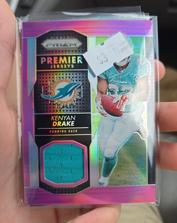 2016 Panini Prizm Premier Jerseys #PPJ-KD Kenyan Drake — front