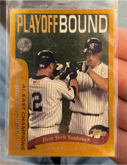 2002 Topps Playoff Bound #351 Derek Jeter Paul O'Neill — front