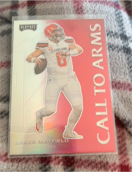 2020 Panini Playoff #CA-12 Baker Mayfield Call to Arms — front