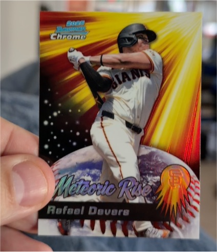 2025 Bowman Chrome #MR-13 Rafael Devers Meteoric Rise — front