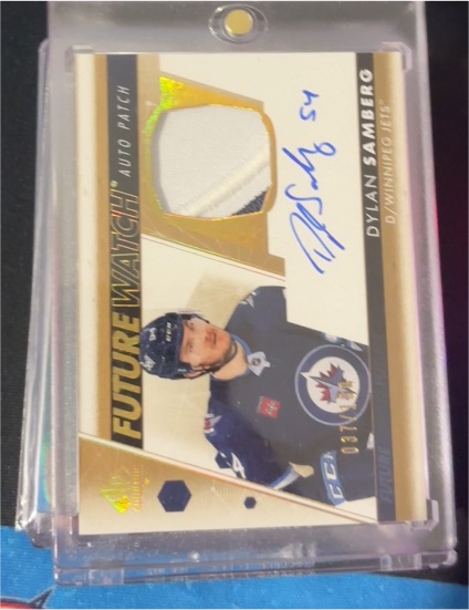 2022-23 Upper Deck SP Authentic Future Watch Auto Patch #017 Dylan Samberg — front
