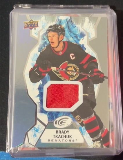 2021-22 Upper Deck Ice Jersey Relic Brady Tkachuk — front