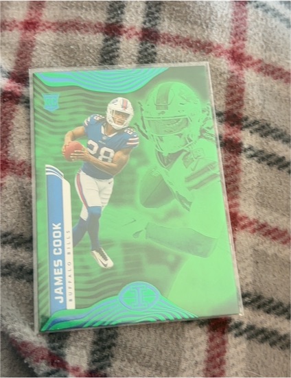 2022 Panini Illusions #11 James Cook Trophy Collection Emerald — front