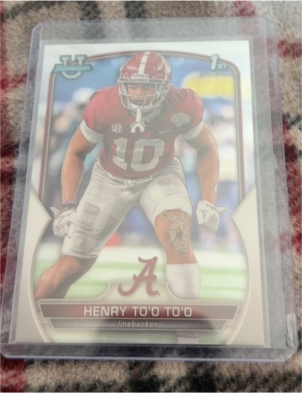 2022 Bowman University #10 Henry To'o To'o — front