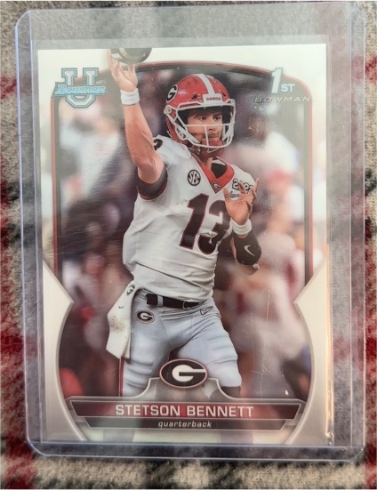 2022 Bowman University #39 Stetson Bennett — front