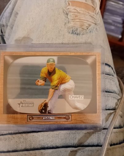 2004 Bowman Heritage #53 Eric Chavez — front
