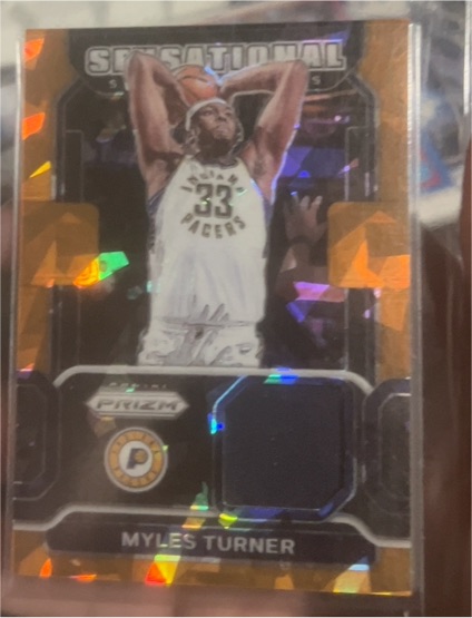 2021-22 Panini Prizm Sensational Swatches #SW-MTN Myles Turner — front