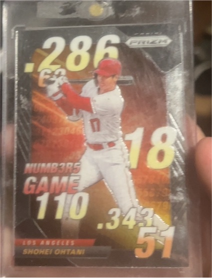 2020 Panini Prizm Numbers Game #NG-8 Shohei Ohtani — front