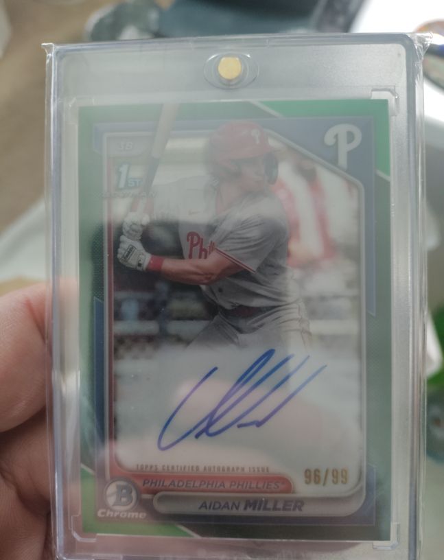 2024 Bowman Chrome Prospect Autographs #CPA-AMI Aidan Miller — front