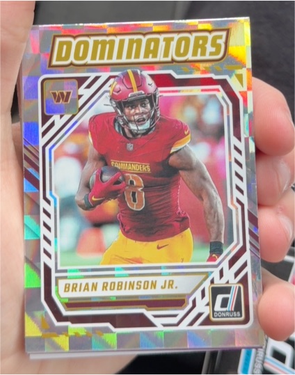 2025 Donruss #DOM-BRN Brian Robinson Jr Dominators Washington Commanders — front