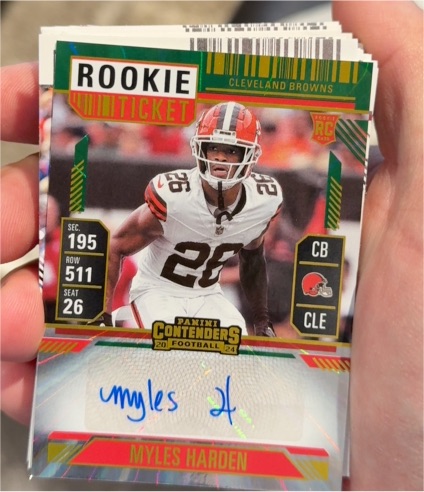 2024 Panini Contenders Rookie Ticket #250 Myles Harden — front