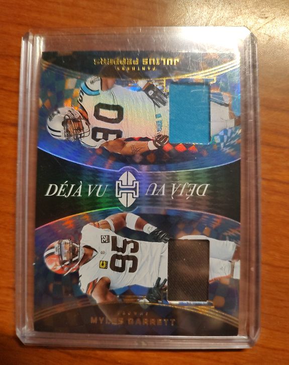 2024 Panini Illusions #DV-CLE Julius Peppers / Myles Garrett Déjà Vu — front