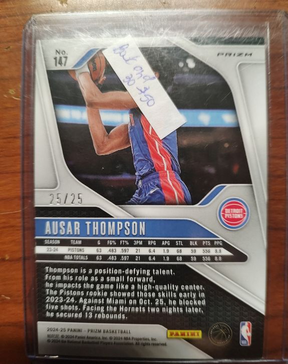 2024-25 Panini Prizm #147 Ausar Thompson — front