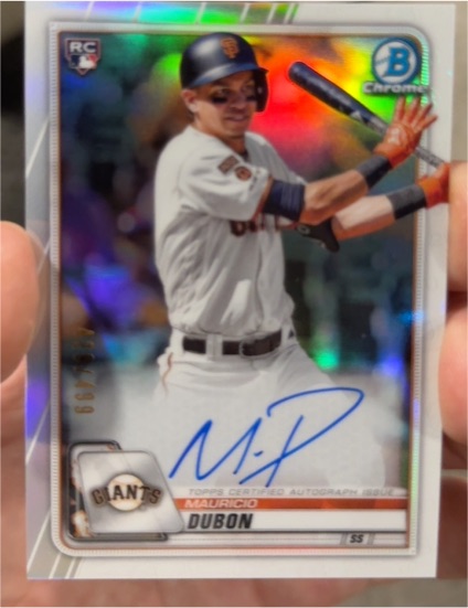 2020 Bowman Chrome #38 Mauricio Dubon Rookie Card — front