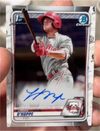 2020 Bowman Chrome #CPA-LOH Logan O'Hoppe — front