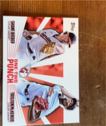 2023 Topps Series 1 One-Two Punch #12P-13 Triston McKenzie, Shane Bieber — front