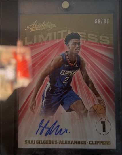 2018-19 Panini Absolute Memorabilia Limitless #58 Shai Gilgeous-Alexander — front
