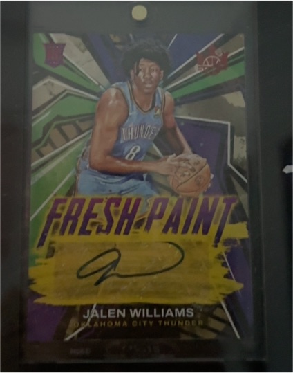 2022-23 Panini Court Kings #FP-JW Jalen Williams Fresh Paint Rookie Auto — front