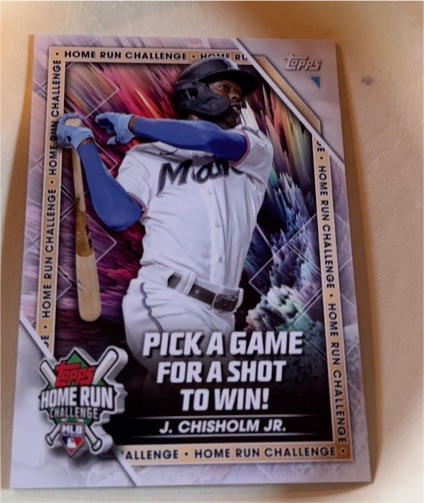 2023 Topps Series 1 Home Run Challenge #HRC-12 Jazz Chisholm Jr. — front