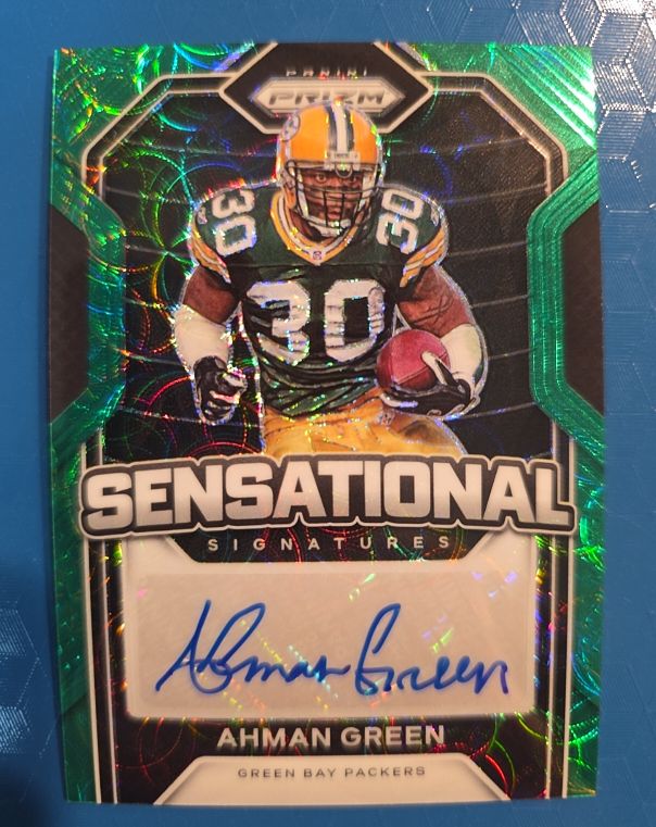 2020 Panini Prizm Sensational Signatures # Ahman Green — front