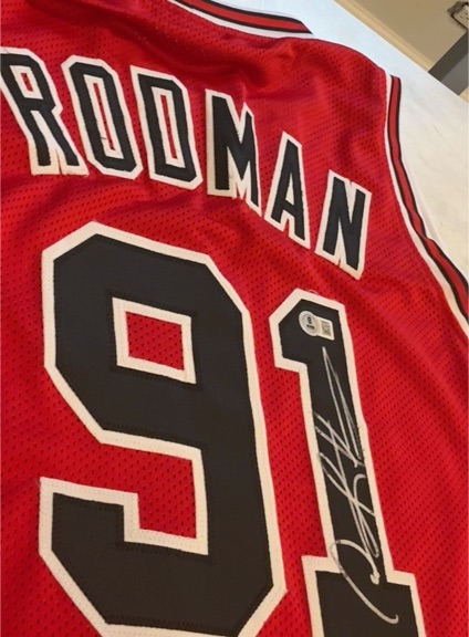 Dennis Rodman Chicago Bulls #91 Signed Jersey — front