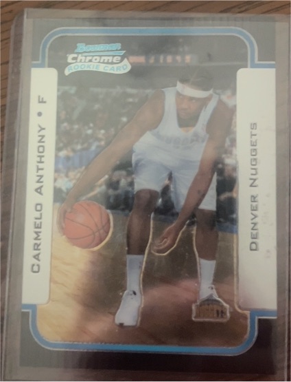 2003-04 Bowman Chrome #140 Carmelo Anthony Rookie Card — front
