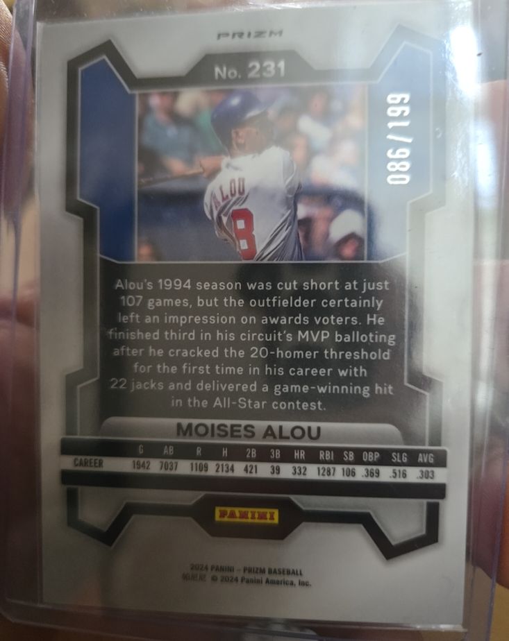 2024 Panini Prizm #231 Moises Alou — front