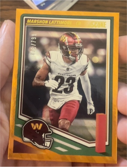 2025 Panini Score #165 Marshon Lattimore — front