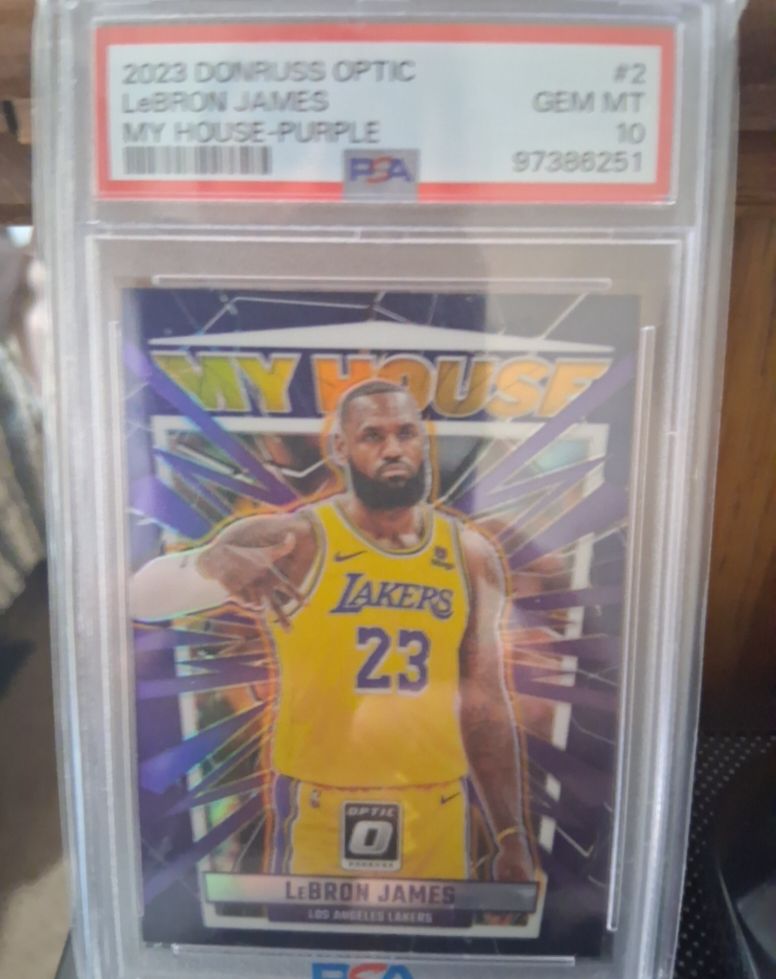 2023 Panini Donruss Optic #2 LeBron James My House Purple Prizm — front